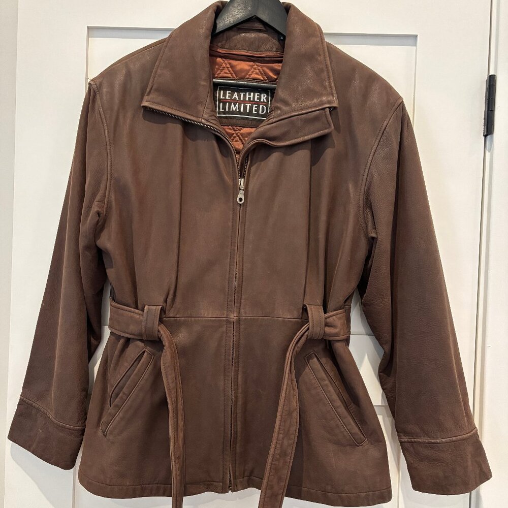 Women's Vintage Genuine Leather Jacket - Size Small